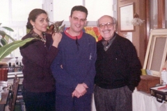 Junto al actor José Luis López Vázquez y una amiga