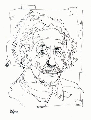 Einstein Retrato a un trazo