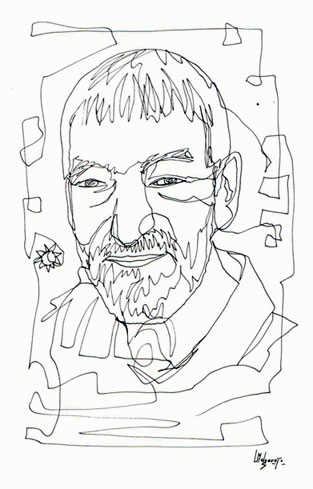 Vicente Ferrer Retrato a un trazo
