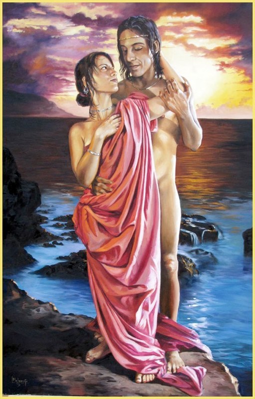 Océano y Tetis Óleo sobre lienzo 92 x 60